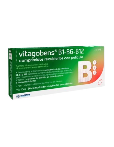 Vitagobens B1 B6 B12 30 Comprimidos... Vitagobens B1 B6 B12 30 Comprimidos...
