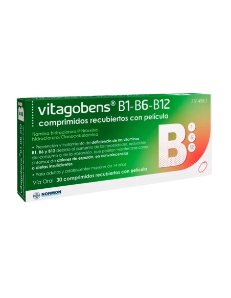 Vitagobens B1 B6 B12 30 Comprimidos Recubiertos