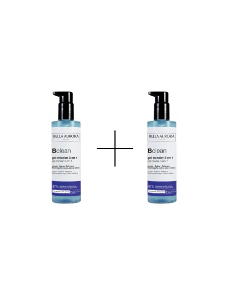 Bella Aurora Duplo Bclean Gel Micelar 3 en 1 Piel Sensible 2x200 ml