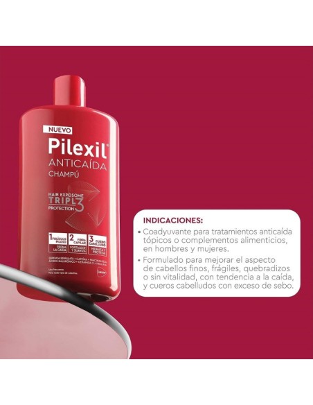 Pilexil Champú Anticaída Triple Protection 450 ml
