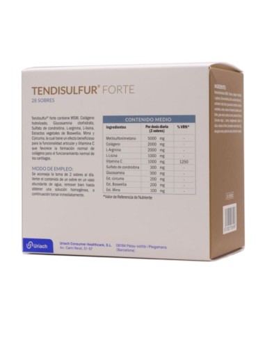 Tendisulfur Forte 28 sobres