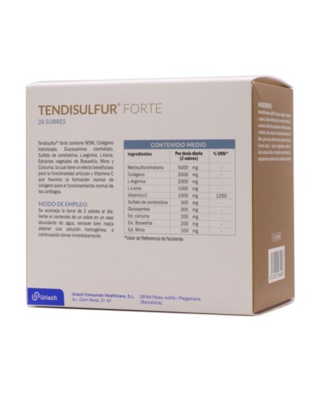 Tendisulfur Forte 28 sobres