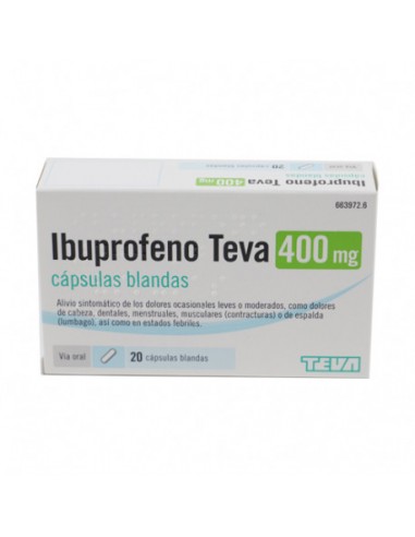 Ibuprofeno Teva 400 mg Cápsulas blandas