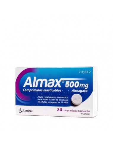 Almax 500 mg 24 Comprimidos Masticables Almax 500 mg 24 Comprimidos Masticables