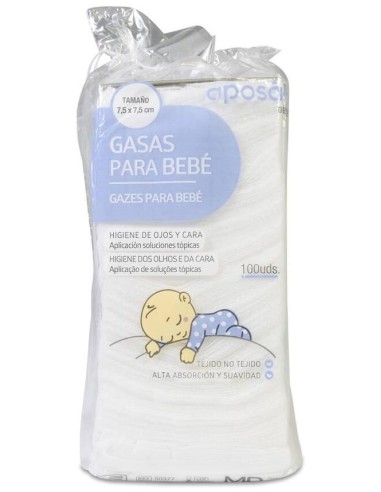 Aposán Gasas para Bebé 100 uds