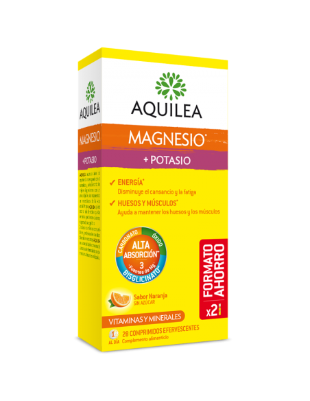 Aquilea Magnesio+Potasio 28 comprimidos efervescentes