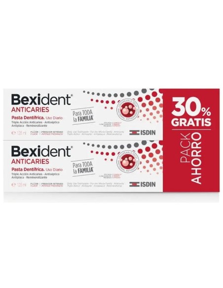 Isdin Bexident Anticaries Pasta Dental Duplo 2x125 Ml