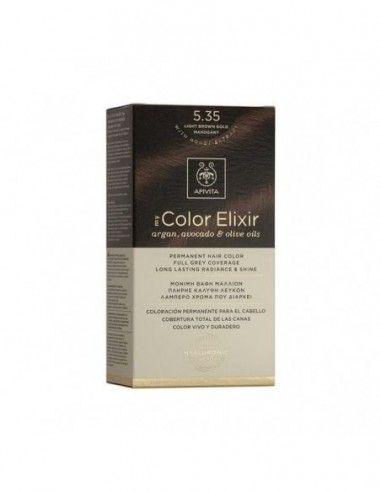 Apivita Color Elixir 5.35 Castaño Claro Dorado Caoba