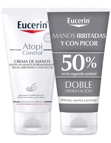 Duplo Eucerin Atopi Control Crema De Manos, 75 Ml + 75 Ml