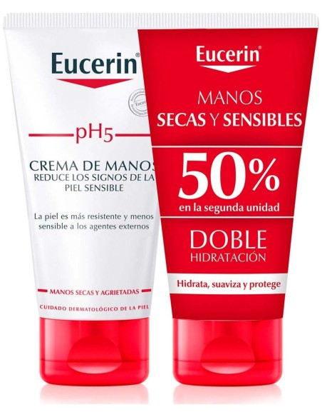 Eucerin Duplo Crema De Manos Ph5, 2X75 Ml
