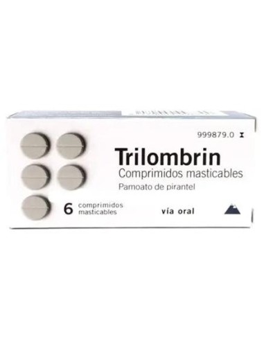 Trilombrin, 6 Comprimidos Masticables Trilombrin, 6 Comprimidos Masticables