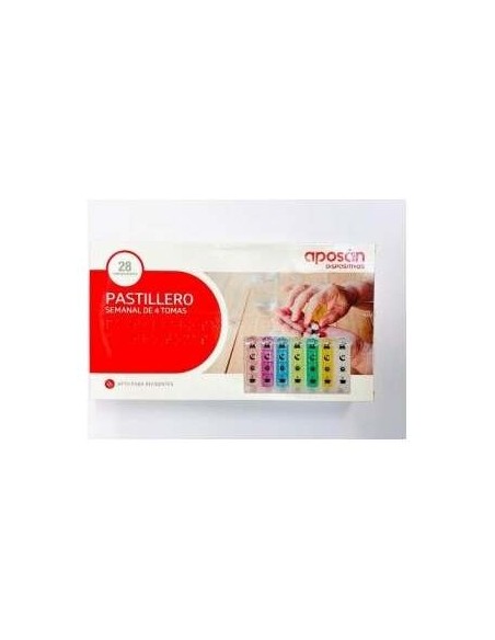Aposán Pastillero Semanal de 4 Tomas