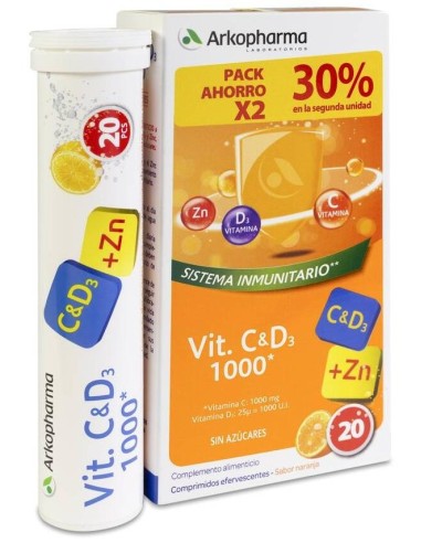 Arkopharma Vitamina C + D3 1000 mg...