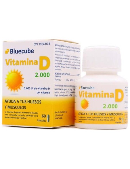 Bluecube Healthcare Vitamina D 2000 60 cápsulas