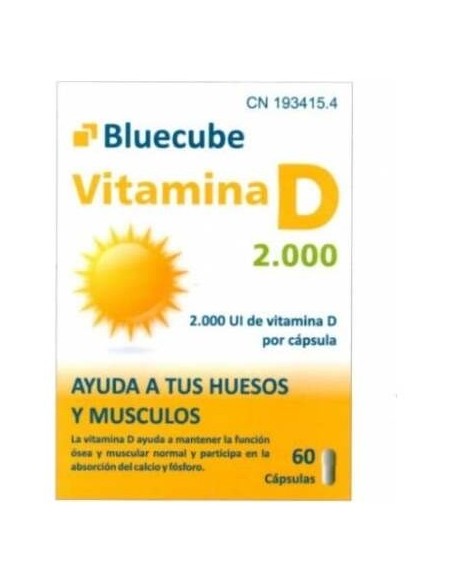 Bluecube Healthcare Vitamina D 2000 60 cápsulas