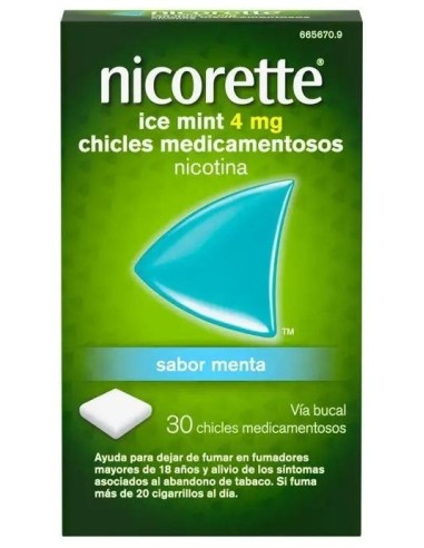 Nicorette Ice Mint 4 mg 30 Chicles