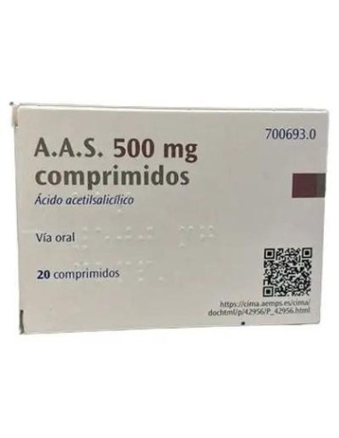 A.A.S. 500 mg 20 Comprimidos