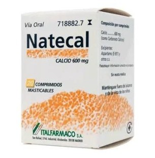 Natecal Calcio 600 mg 20...