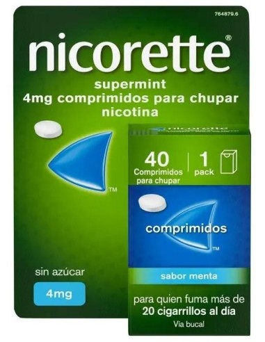 Nicorette Supermint 4 mg 40 Comprimidos