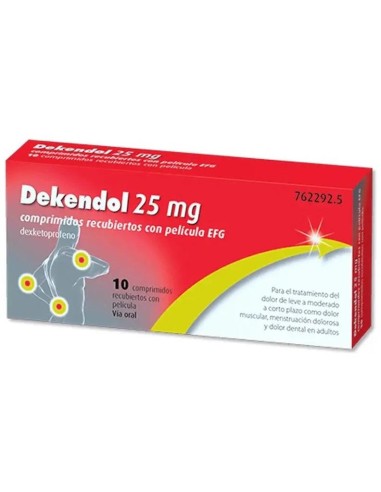 Dekendol 25 mg 10 Comprimidos