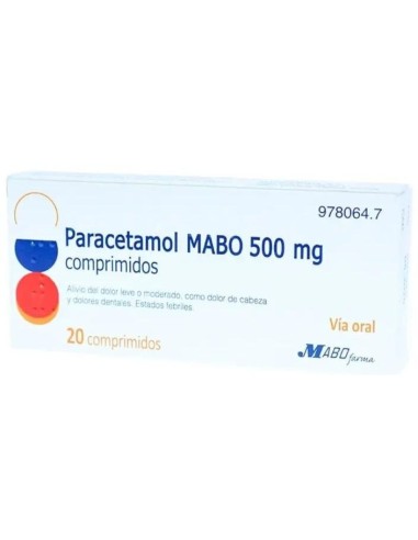 Paracetamol Mabo 500 mg 20 Comprimidos