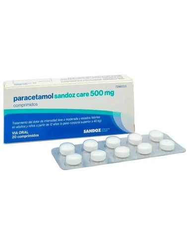 Paracetamol Sandoz Care 500mg 20... Paracetamol Sandoz Care 500mg 20...