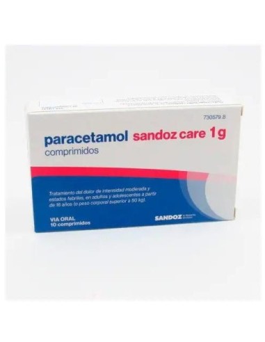Paracetamol Sandoz Care 1gr 10...