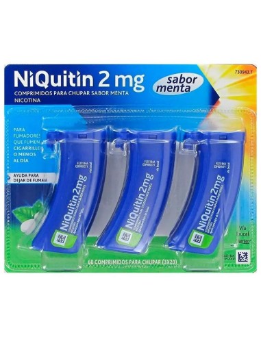 Niquitin Menta 2 Mg 60 Comprimidos