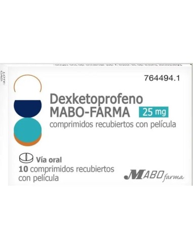 Dexketoprofeno Mabo 25 mg 10 Comprimidos Dexketoprofeno Mabo 25 mg 10 Comprimidos