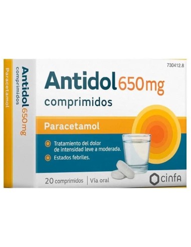 Antidol 650 Mg 20 Comprimidos Antidol 650 Mg 20 Comprimidos
