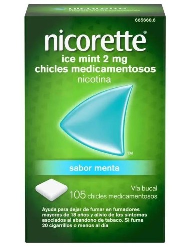 Nicorette Ice Mint 2Mg 105 Chicles Nicorette Ice Mint 2Mg 105 Chicles