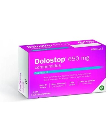 Dolostop 650 Mg 20 Comprimidos Dolostop 650 Mg 20 Comprimidos