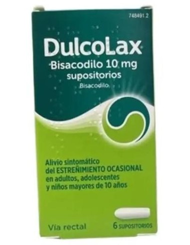 Dulcolax Bisacodilo 10 mg 6 Supositorios