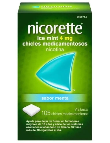 Nicorette Ice Mint 4 Mg 105 Chicles Nicorette Ice Mint 4 Mg 105 Chicles