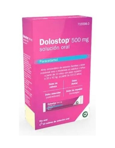 Dolostop 500 Mg Solución Oral 10 Sobres