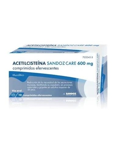 Acetilcisteína Sandoz 600mg 10...