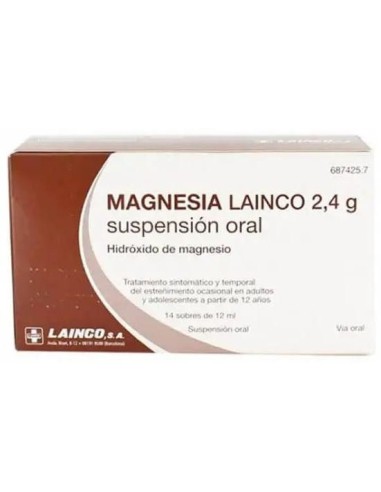 Magnesia Lainco 2.4 Gr 14 Sobres Magnesia Lainco 2.4 Gr 14 Sobres