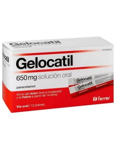 Gelocatil 650 Mg Solución Oral Sobres