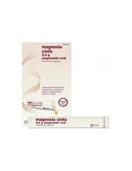 Magnesia Cinfa 24 Gr 14 Sobres Suspensión Oral