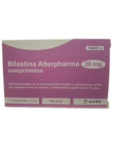 Bilastina Alter 20 Mg 7 Comprimidos Bilastina Alter 20 Mg 7 Comprimidos