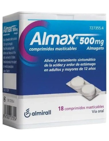 Almax 500 Mg 18 Comprimidos Masticables