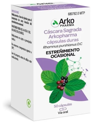 Arkocápsulas Cáscara Sagrada 50 Cápsulas Arkocápsulas Cáscara Sagrada 50 Cápsulas