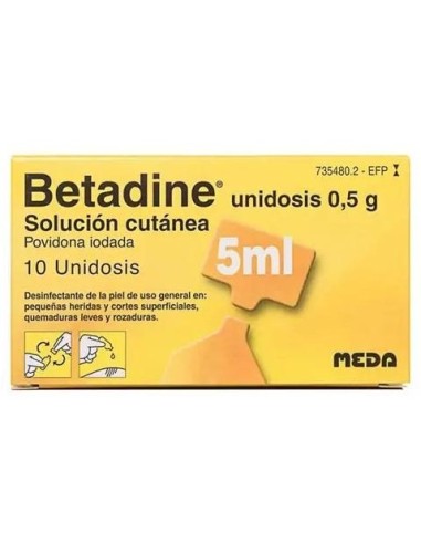 Betadine Solución Tópica 10 Unidosis Betadine Solución Tópica 10 Unidosis