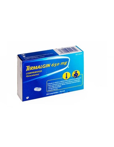 Termalgin 650 mg 20 Comprimidos Termalgin 650 mg 20 Comprimidos