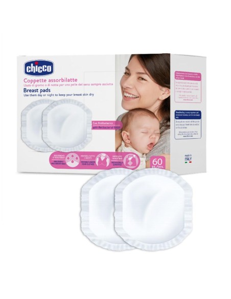 Chicco Discos Absorbentes Lactancia Antibacterias 60 unidades