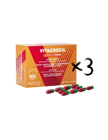 Vitacrecil Complex Forte Pack 180 cápsulas + Champú