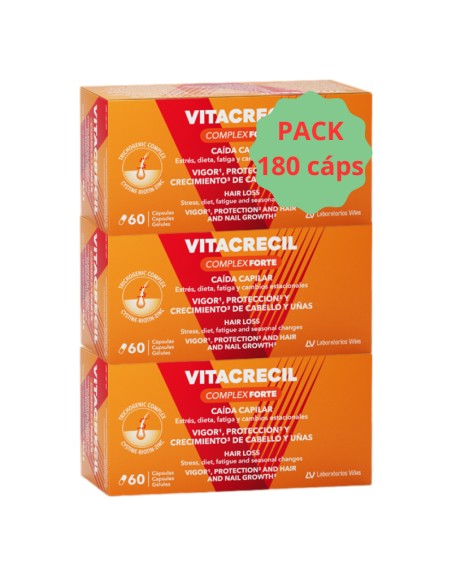 Vitacrecil Complex Forte Pack 180 cápsulas + Champú
