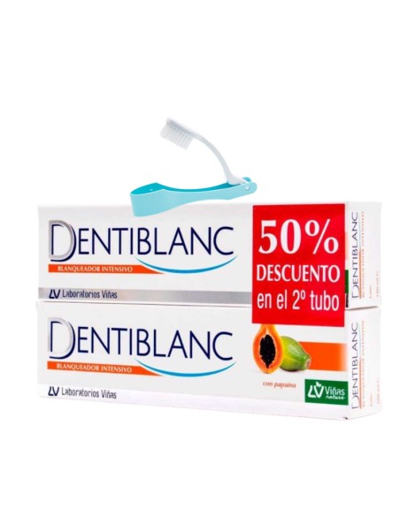 Dentiblanc Blanqueador Intensivo Duplo 2 x100 ml + cepillo viaje de regalo