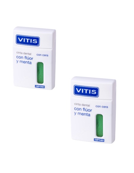 Vitis Duplo Cinta Dental Con Cera, Flúor y Menta