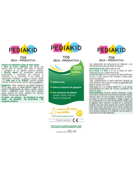 Pediakid Tos Seca y Productiva 125 Ml